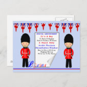 お祝いカード王室のベビー インビテーションポストカード (正面/裏面)