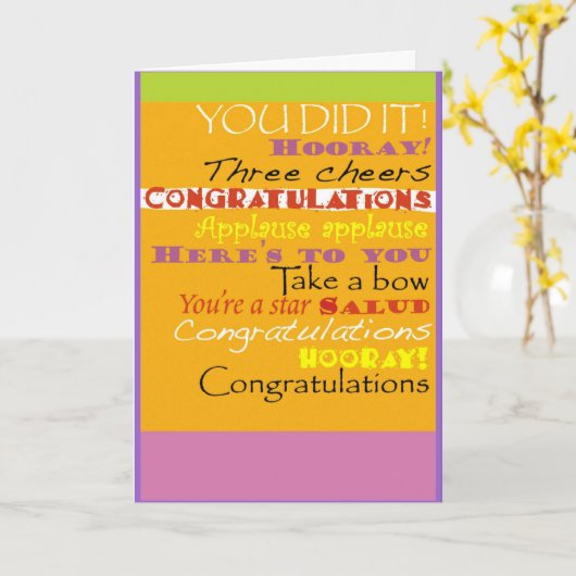 お祝いカード カード (黄色い花)