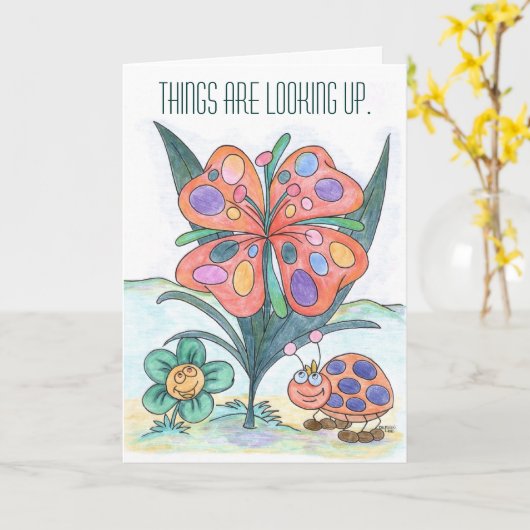 お祝いカード カード (黄色い花)