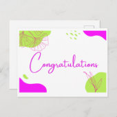 お祝いカード ポストカード (正面/裏面)