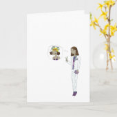 お祝いカード--最初仕事 カード (黄色い花)