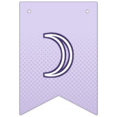 お祝いキュートラベンダーパープルファンキーレタリング バンティングフラッグ (第2の旗)