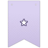 お祝いキュートラベンダーパープルファンキーレタリング バンティングフラッグ (第1の旗)