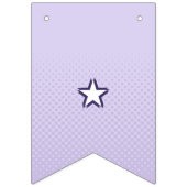 お祝いキュートラベンダーパープルファンキーレタリング バンティングフラッグ (第3の旗)