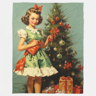 お祝いクラシッククリスマスブランケット フリースブランケット