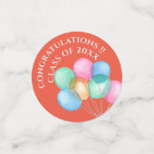 お祝いクラス2023卒業パーティーテーブル コンフェッティ (スモール正面)