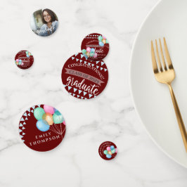 お祝いクラス2023卒業パーティーテーブルC コンフェッティ