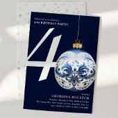 お祝いクリスマスボール 40歳の誕生日パーティー 招待状