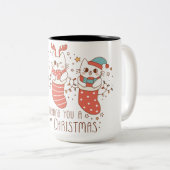 お祝いクリスマス ツートーンマグカップ (正面右)