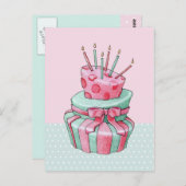 お祝いケーキはがき ポストカード (正面/裏面)