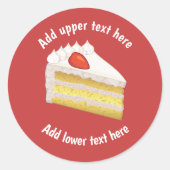 お祝いケーキトレスレッチバタースポンジカスタム ラウンドシール (正面)