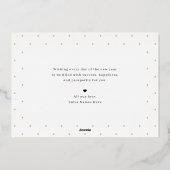 お祝いコラージュ ホイル 幸せな新年の写真カード 箔シーズンカード (裏面)