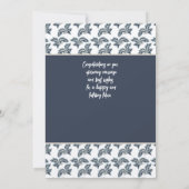 お祝いシャワ結婚ーまたはカードブルータン ノートカード (裏面)