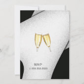 お祝いシャンパングラスニューイヤー招待状 招待状 (裏面)