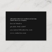 お祝いシャンパンボトル 名刺 (裏面)