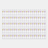 お祝いシャンパン ラッピングペーパーシート (正面)