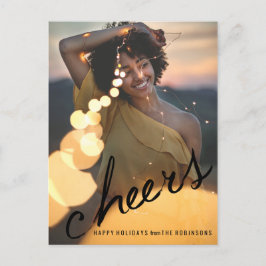 お祝いシーズン モダン シンプル フォト シーズンポストカード