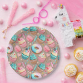 お祝いスイートデザート ペーパープレート (パーティー)