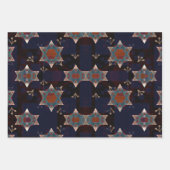 お祝いスターオブデイヴィッドラッピング紙 ラッピングペーパーシート (正面)