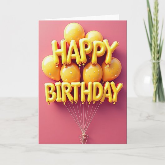 お祝いスター誕生日カード カード (正面)