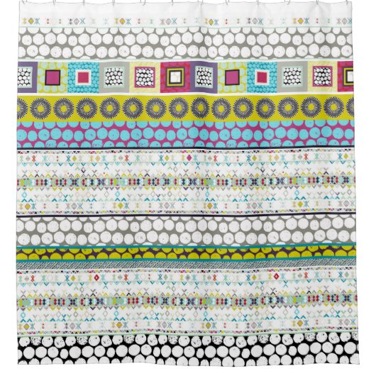 お祝いストライプ シャワーカーテン (正面)