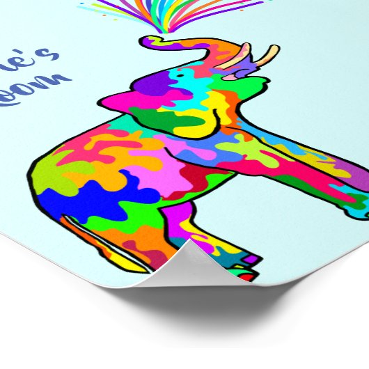 お祝いゾウ ポスター (角)