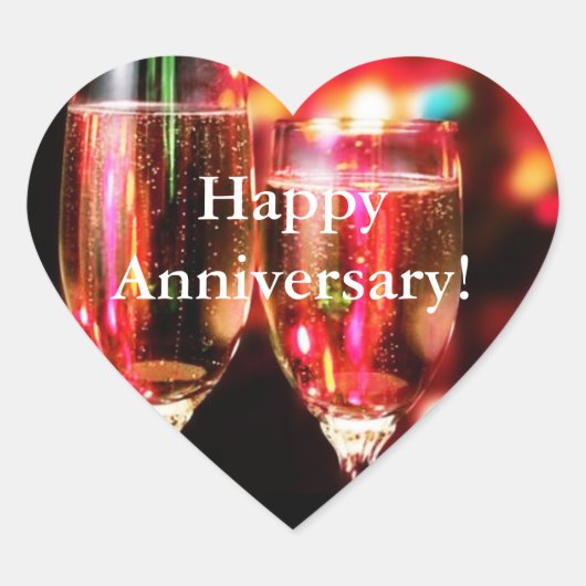 お祝いハッピーアニバーサリー！ ハートシール (正面)
