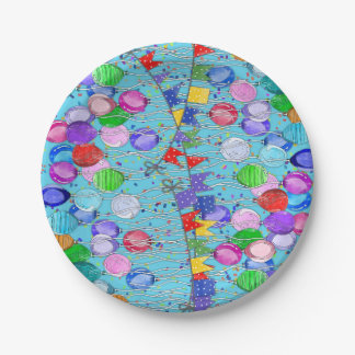 お祝いバルーンとバナー ペーパープレート