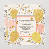 お祝いバルーン招待状 招待状 (正面/裏面)