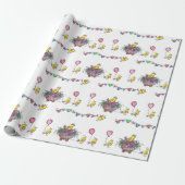 お祝いバードパレードイラストレーション ラッピングペーパー (アンロールド)