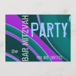 お祝いバー（ユダヤ教の）バル・ミツバーパーティー 招待状