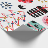 お祝いパターン休日のクリスマス ラッピングペーパー (角)