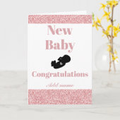 お祝いパーソナライズされた新生児 カード (黄色い花)