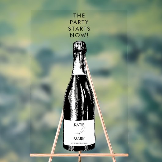 お祝いパーティーが今すぐ結婚の歓迎を開始 アクリルサイン (ニュートラル)