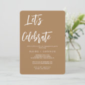 お祝いパーティーの招待状テンプレート（編集可能） 招待状 (スタンド正面)