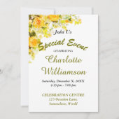 お祝いパーティーイベント招待 招待状 (正面)