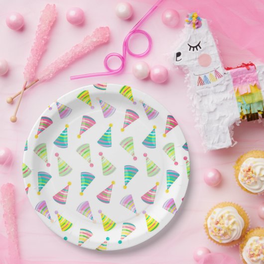 お祝いパーティー帽子 ペーパープレート (パーティー)