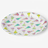 お祝いパーティー帽子 ペーパープレート (アングル)