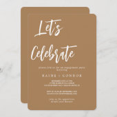 お祝いパーティー招待状テンプレート 招待状 (正面/裏面)