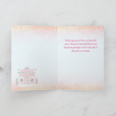 お祝いビジネスグランドオープニングピンク カード (内部)