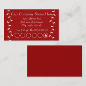 お祝いビジネス昇進のパンチカード ロイヤリティカード (正面/裏面)