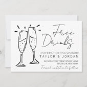 お祝いフリードリンクと私たち結婚します セーブザデート (正面)