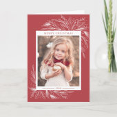 お祝いフレーム、クリスマスの写真の挨拶状 カード (正面)