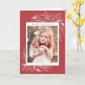 お祝いフレーム、クリスマスの写真の挨拶状 カード (黄色い花)