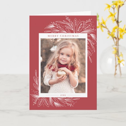 お祝いフレーム、クリスマスの写真の挨拶状 カード (黄色い花)