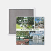 お祝いフロリダスクエアマグネット4写真 マグネット (正面/裏面)