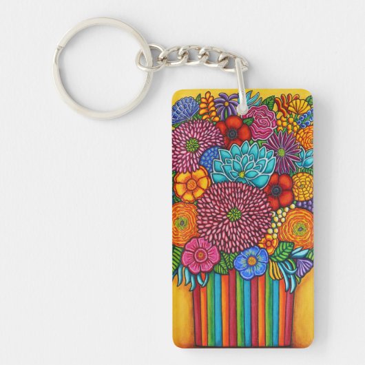 お祝いブーケキーチェーン キーホルダー (正面)