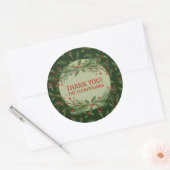 お祝いプレゼントのラウンドラベルをありがとう ラウンドシール (封筒)