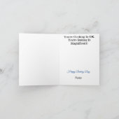 お祝いベイカーまたはシェフのグリーティングカード カード (内部)