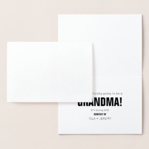 お祝いホイルの妊娠の発表 箔カード